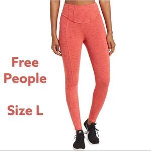 NWT - FREE PEOPLE hybrid leggings orange L